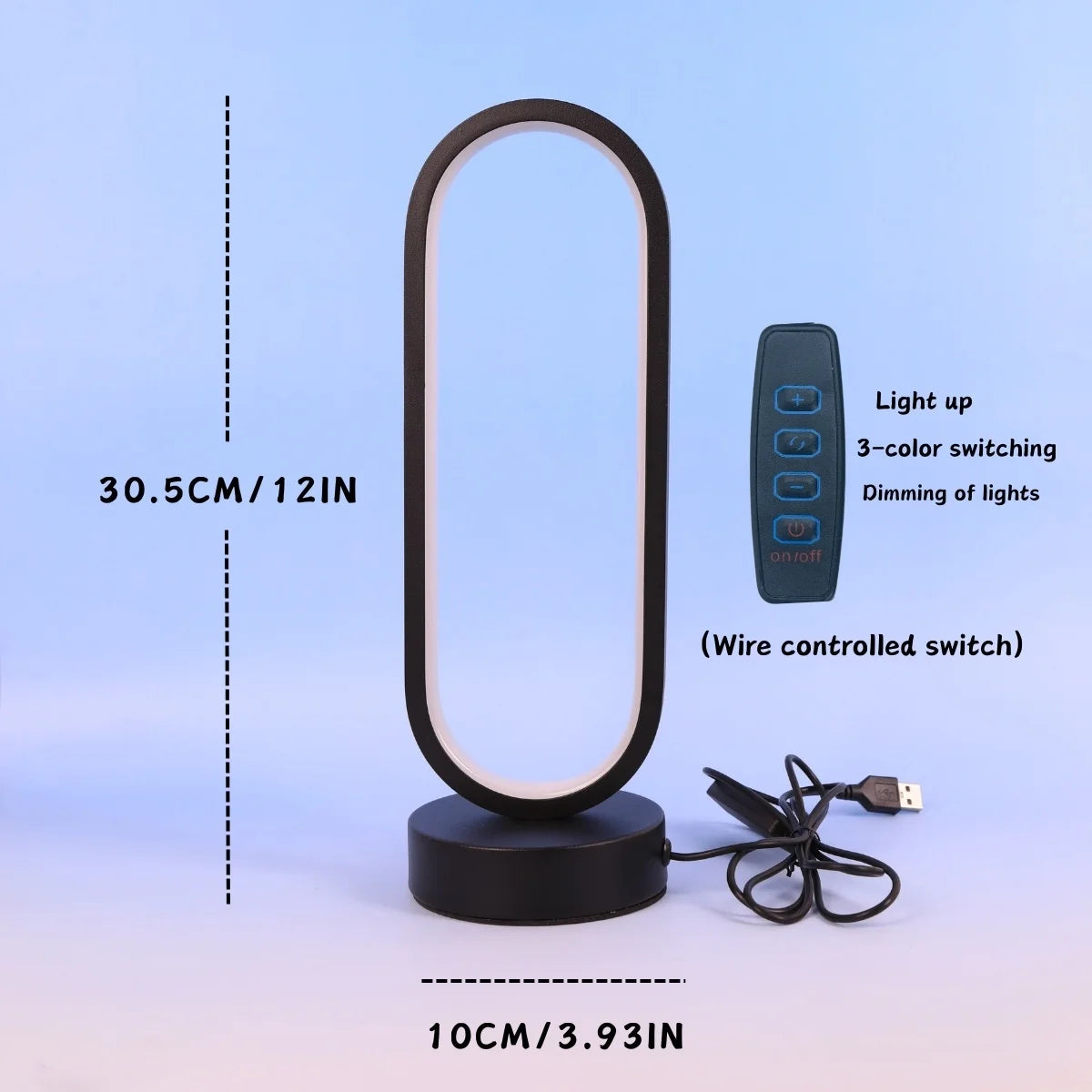 LED creative minimalist circular table lamp, Nordic modern bedroom bedside lamp, innovative European table lamp, study light