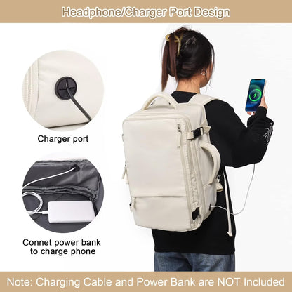 Travel Backpack, Carry-On Backpack for Men Women,Flight Approved,40L,Yellow
