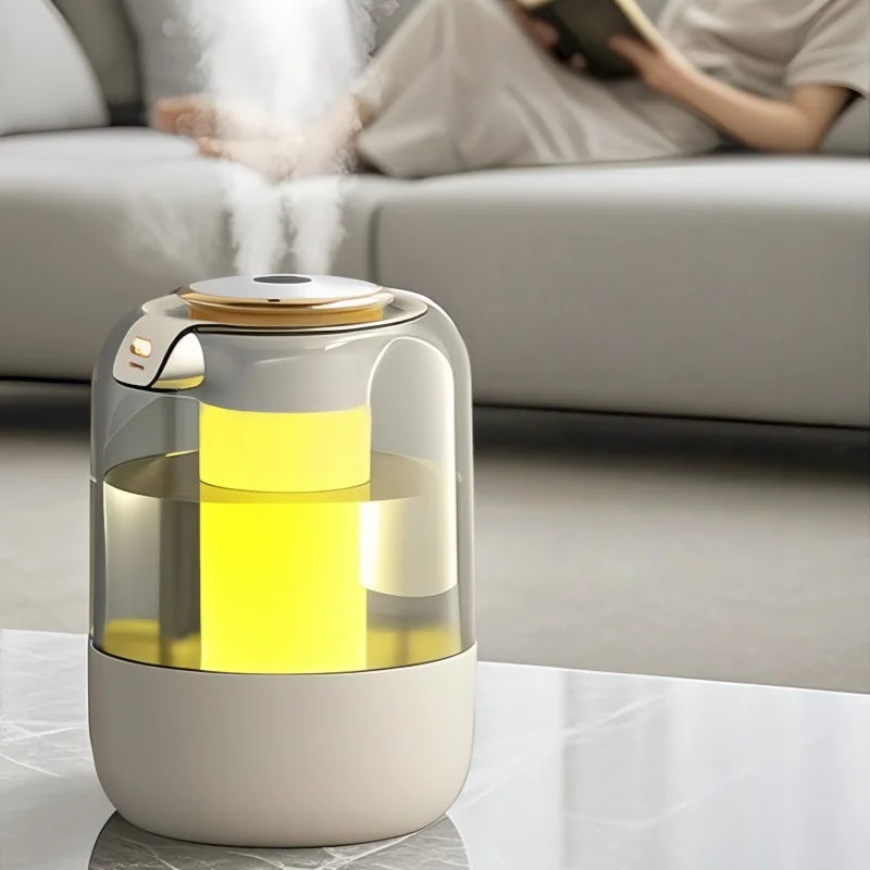 Colorful Silent Humidifier with Aroma Diffuser, 2L Large Capacity Fog Spray, Home Humidifier for Bedroom andormitory, Moisturizi