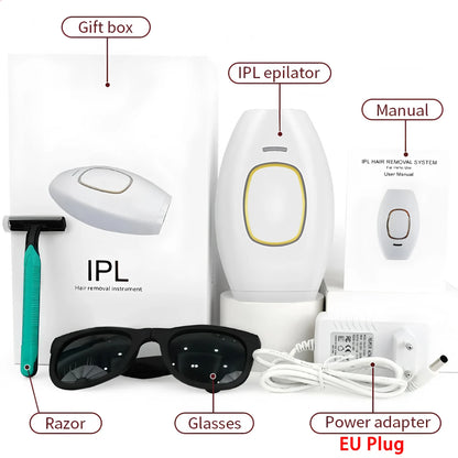 Ipl Hair Removal Laser Epilator 500000 Fast Flash Hair Remover Painless Permanent Photoepilator Whole Body Treament For Women
