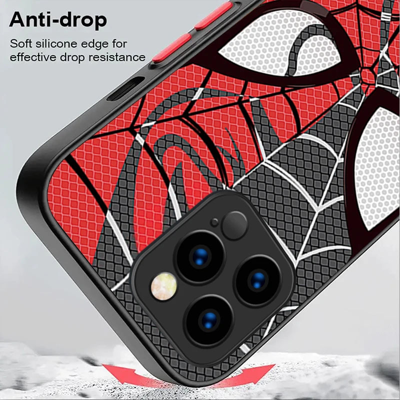 Marvel Spider Man Cool Phone Phone Case for iPhone 17 Air 15 16E 16 14 13 12 11 Pro Max XR 7 8 Plus SE 2020 Matte PC Back Cover