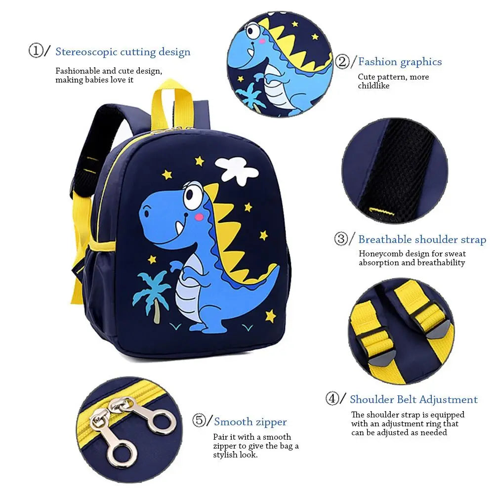 Kindergarten Children Backpack Cartoon Cute Little Animal Little Dinosaur Backpack Kids Boys Girls Student Bag