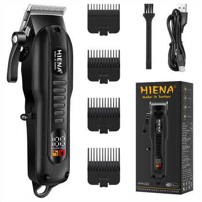 HYN-222 Professional Hair Clippers 5V1A Rechargeable Hair Trimmer Stainless Steel Blade Black Washable Head For Men Styling Tool