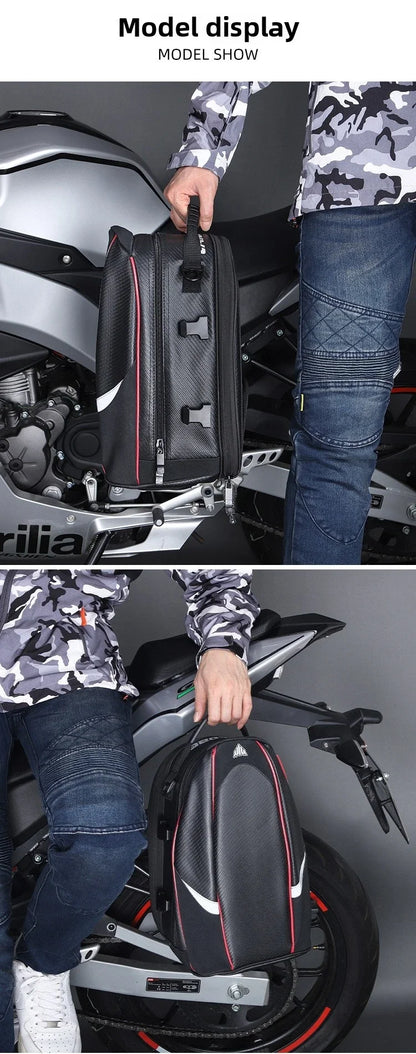 Motorbike Touring Luggage Multifunctional Hard Shell Tail Bag Waterproof Rear Seat Shoulder Crossbody For Motorcycle