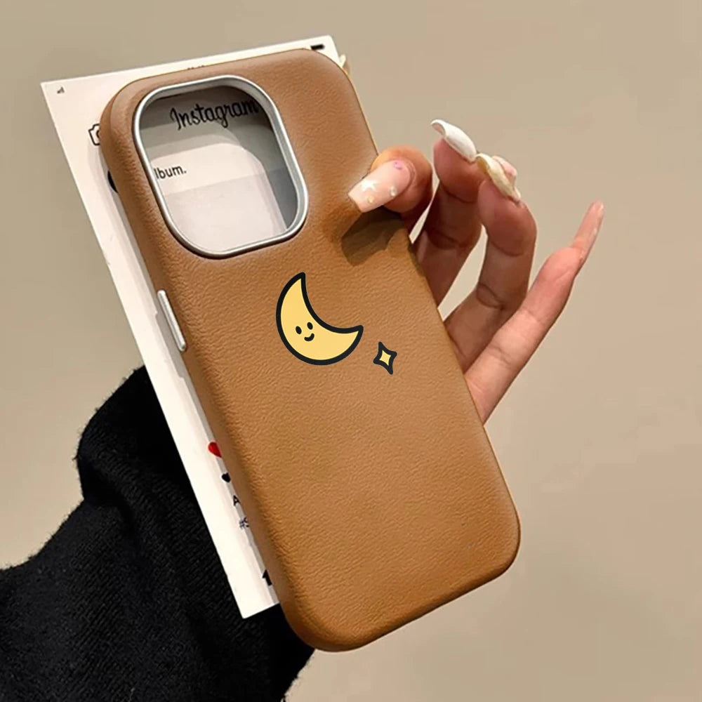 Moon and Sun Couple Paired Phone Case For iPhone 17 16 15 Pro Max Plus 15 14 Pro 13 12 11 7 8 SE 16E XR XS Cases Anti Fall Funda