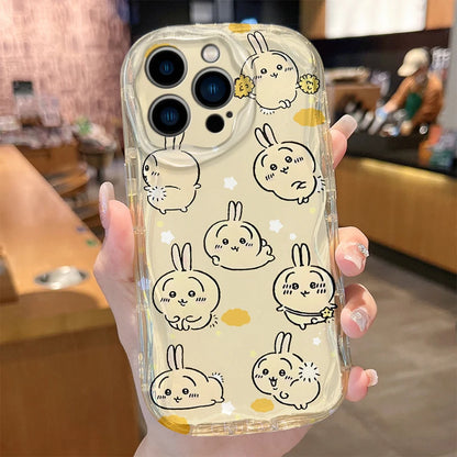 Adorable Plump Rabbit C-Chiikawas Usagi Case for iPhone 17 Air 16 E 15 14 Plus 13 12 Mini 11 Pro Max Shockproof Covers Funda