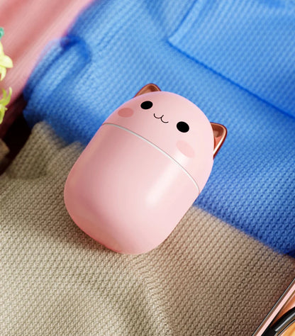 250ml Air Humidifier Cute Kawaiil Aroma Diffuser with Night Light Cool Mist for Bedroom Home Car Plants Purifier Humificador