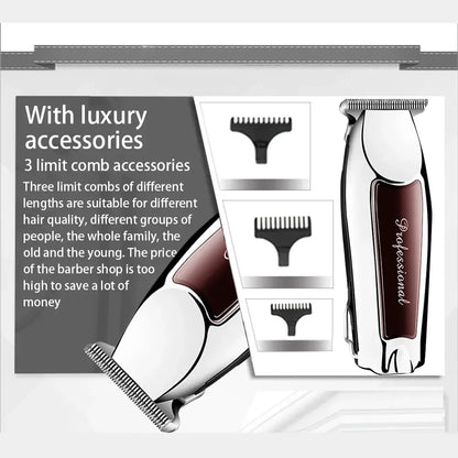 Hair Clipper Rechargeable Cordless Trimmer for Men Grooming Professional Electric Beard Hair Cutting Machine Edge Hair Clipper