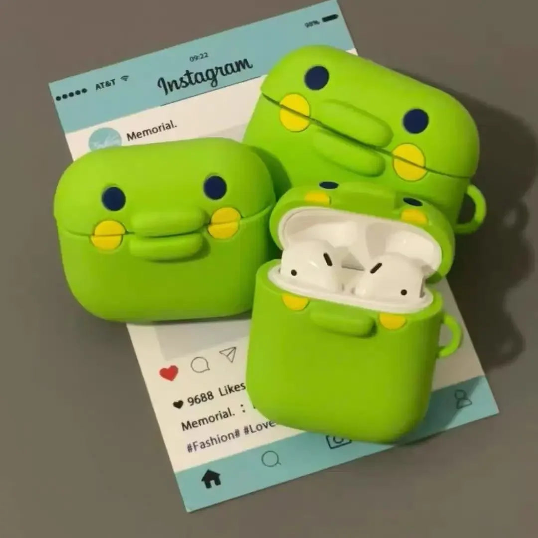 3D Cute Funny Tamagotchi Big Mouth Earphone Accessories Case Protective Sleeve Cover Suitable For Airpods1/2/3/4/Pro/Pro2/Pro3