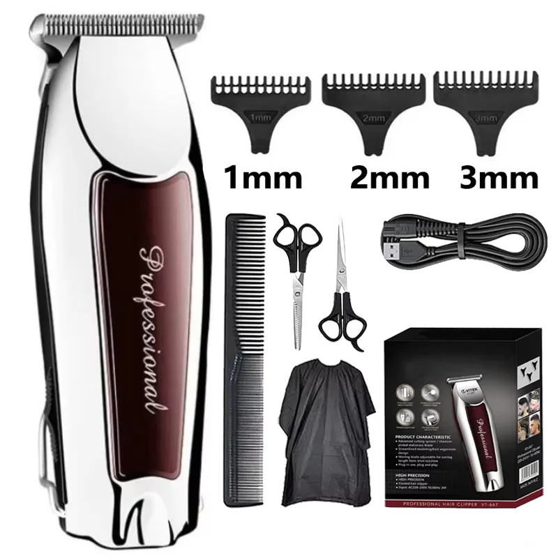 Hair Clipper Rechargeable Cordless Trimmer for Men Grooming Professional Electric Beard Hair Cutting Machine Edge Hair Clipper