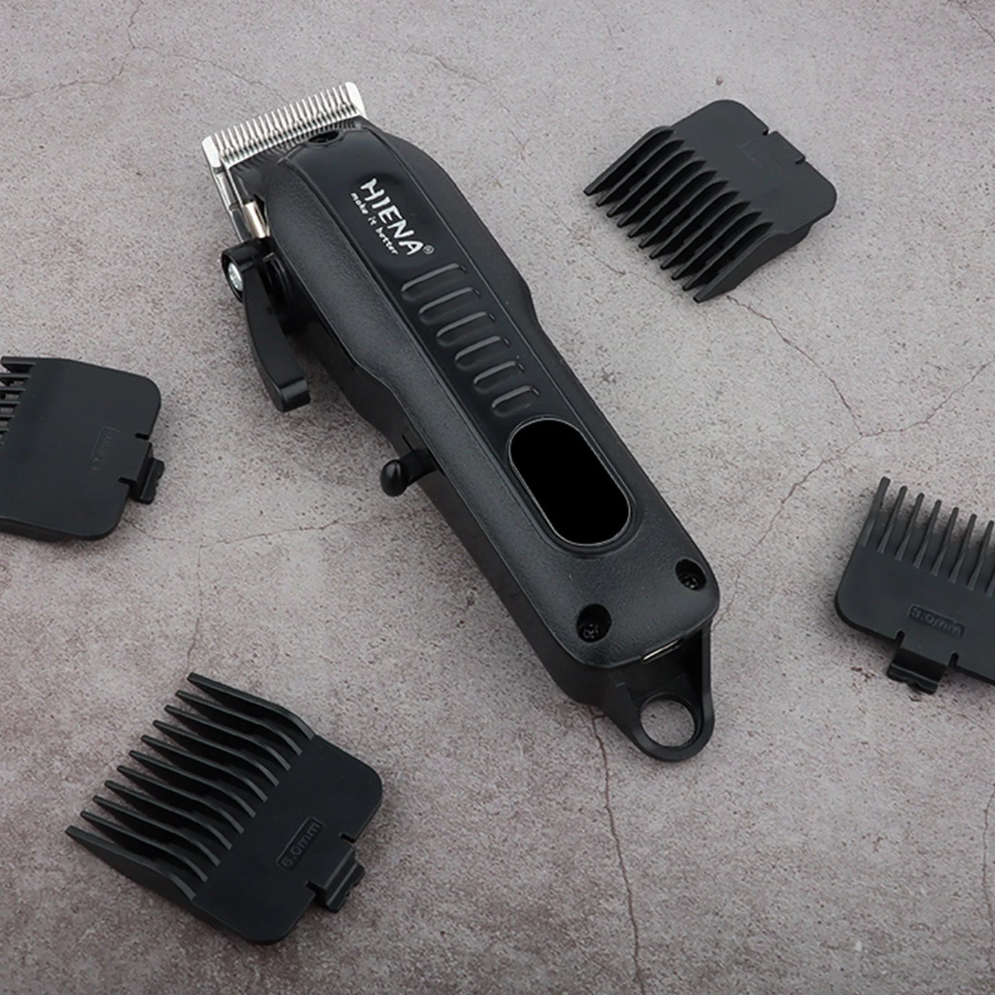 HYN-222 Professional Hair Clippers 5V1A Rechargeable Hair Trimmer Stainless Steel Blade Black Washable Head For Men Styling Tool