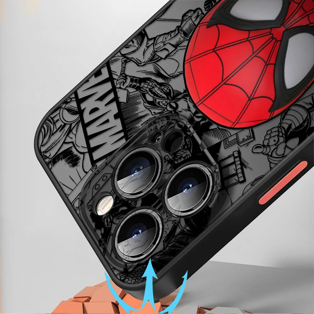 Marvel Groot Spiderman Cartoon Case for iPhone 17 16 Pro 15 17 Pro Max 14 13 12 11 XS 14 Pro Max 16 Plus 14Pro XR 12Pro Cover