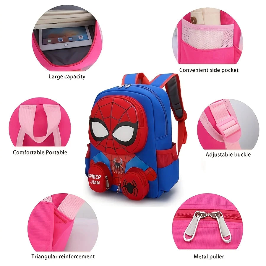 Red Spider Backpack, Large Capacity Foldable Outdoors Daypack, Gift for Christmas/Birthday