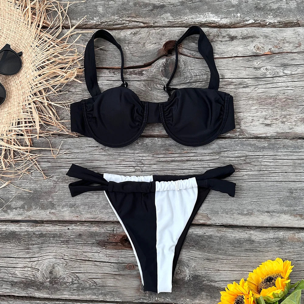 Black White Hlater Bikini Micro Bikinis Set 2023 Womens Swimsuit Sexy Female Thong Swimwear Bathing Suit Biquini Swimming Suits