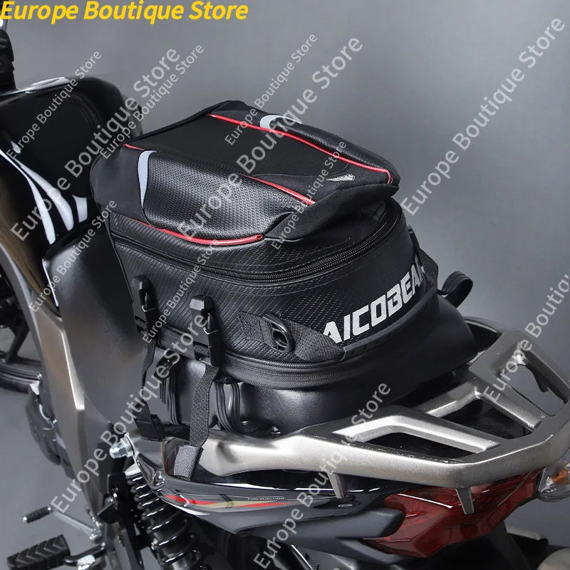 Motorbike Touring Luggage Multifunctional Hard Shell Tail Bag Waterproof Rear Seat Shoulder Crossbody For Motorcycle