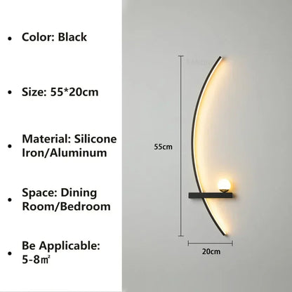 Modern LED Wall Lamps Minimalist Stripes Wall Sconce Decorative for Bedroom Bedside Home Living Room Background Lighting Luster