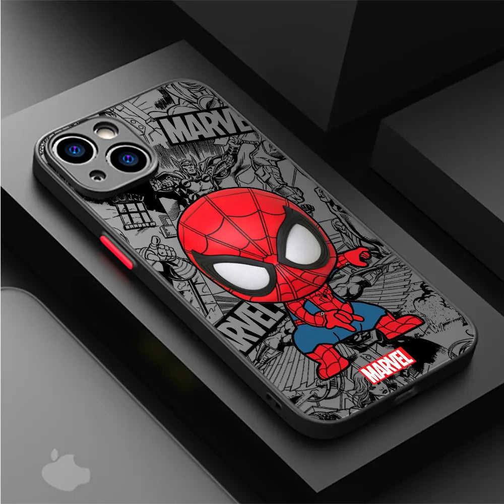 Marvel Groot Spiderman Cartoon Case for iPhone 17 16 Pro 15 17 Pro Max 14 13 12 11 XS 14 Pro Max 16 Plus 14Pro XR 12Pro Cover