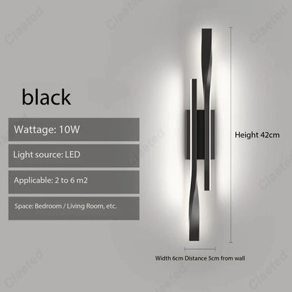 Modern minimalist LED living room background wall corridor wall lamp bedroom bedside decorative lighting lamps