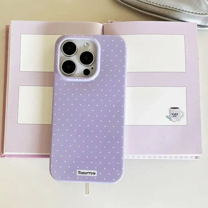 INS Polka Dot Small Fresh Mobile Phone Case for iPhone 17 16 15 14 13 12 Pro Max 11 Ultra Slim Shockproof Cover for iPhone Air