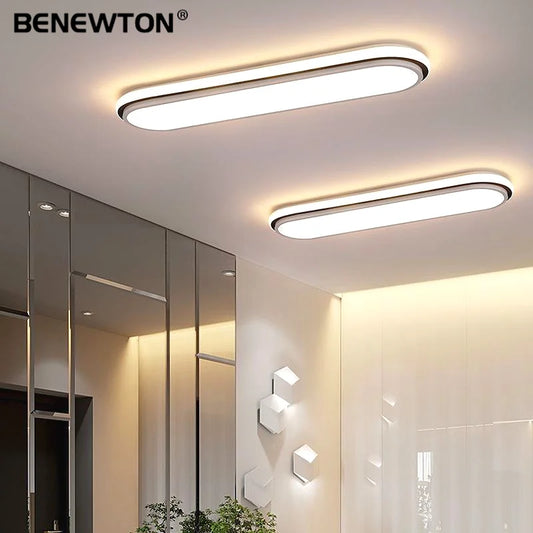 LED Modern Ceiling Light 38/53CM 3 Color Lights Minimalist LED Strip Aisle Ceiling Lights Bedroom Gallery Porch Hotel Indoor