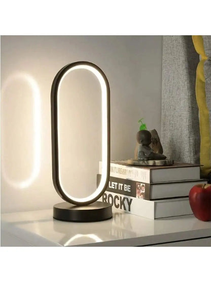 LED creative minimalist circular table lamp, Nordic modern bedroom bedside lamp, innovative European table lamp, study light