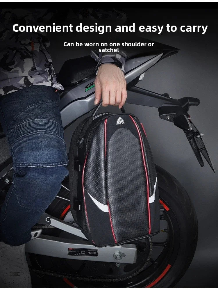 Motorbike Touring Luggage Multifunctional Hard Shell Tail Bag Waterproof Rear Seat Shoulder Crossbody For Motorcycle