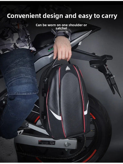 Motorbike Touring Luggage Multifunctional Hard Shell Tail Bag Waterproof Rear Seat Shoulder Crossbody For Motorcycle