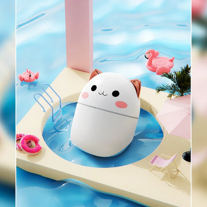 250ml Air Humidifier Cute Kawaiil Aroma Diffuser with Night Light Cool Mist for Bedroom Home Car Plants Purifier Humificador