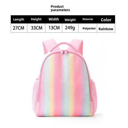 Feihong Cross-border Children's Backpack Primary School Student Rainbow School Bag Children's Backpack Travel Lightweight Casual
