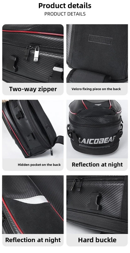 Motorbike Touring Luggage Multifunctional Hard Shell Tail Bag Waterproof Rear Seat Shoulder Crossbody For Motorcycle