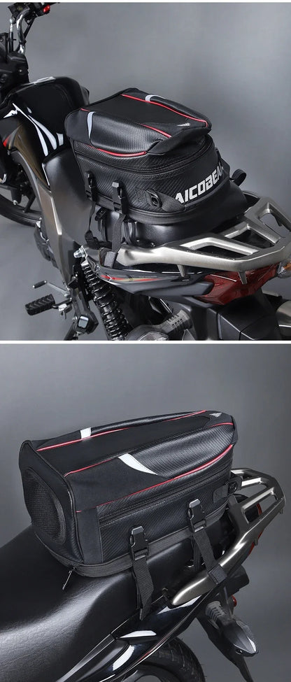 Motorbike Touring Luggage Multifunctional Hard Shell Tail Bag Waterproof Rear Seat Shoulder Crossbody For Motorcycle