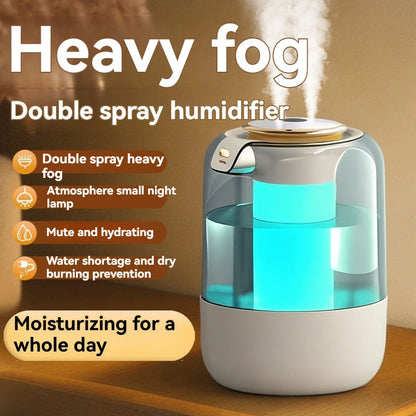 Colorful Silent Humidifier with Aroma Diffuser, 2L Large Capacity Fog Spray, Home Humidifier for Bedroom andormitory, Moisturizi