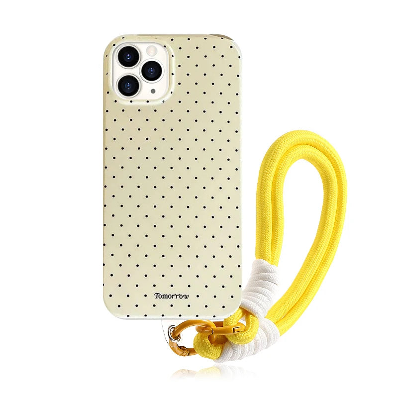 INS Polka Dot Small Fresh Mobile Phone Case for iPhone 17 16 15 14 13 12 Pro Max 11 Ultra Slim Shockproof Cover for iPhone Air