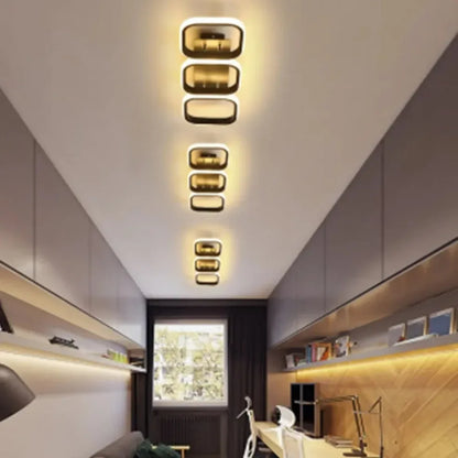LED Ceiling Lamp Minimalist Home Decor Fixtures Modern LED Double Round Black Ceiling Lights White Light/warm Ligh/Neutral light