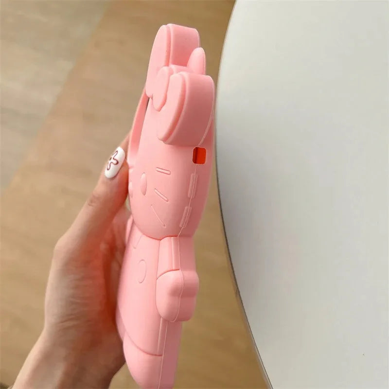 Sanrio Hello Kitty 3D Cartoon Bow Phone Case For iPhone 17 16 15 14 13 12 Pro Max 11 Anti Fall So Cute Y2K Soft Silicone Cover