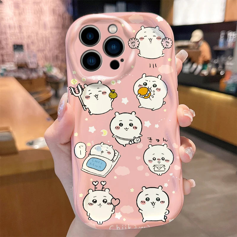 Adorable Plump Rabbit C-Chiikawas Usagi Case for iPhone 17 Air 16 E 15 14 Plus 13 12 Mini 11 Pro Max Shockproof Covers Funda